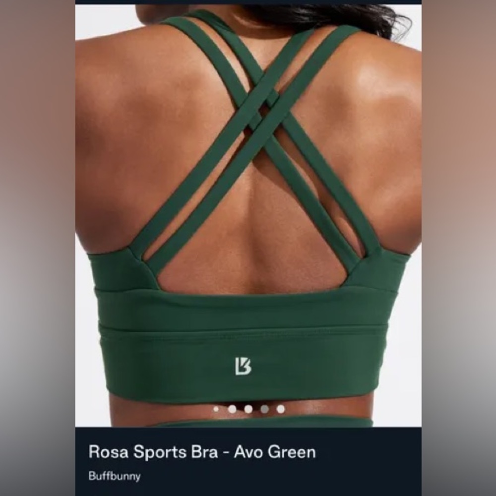 BuffBunny Rosa Sports Bra in Avo green - L